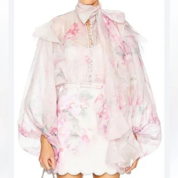 Zimmermann blouse size 0 and skirt size 0 set of 2 - Picture 1 of 15